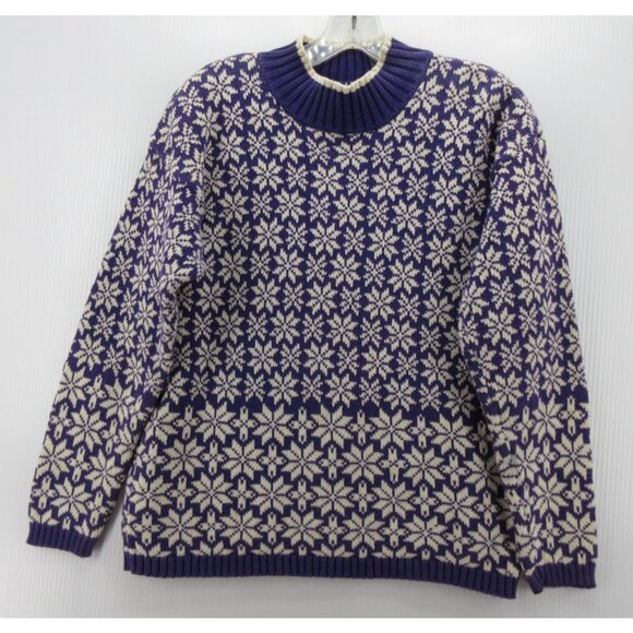 VINTAGE Gap Sweater XL (S) Pullover Nordic Fair Isle Snowflake 90s* - Picture 1 of 12